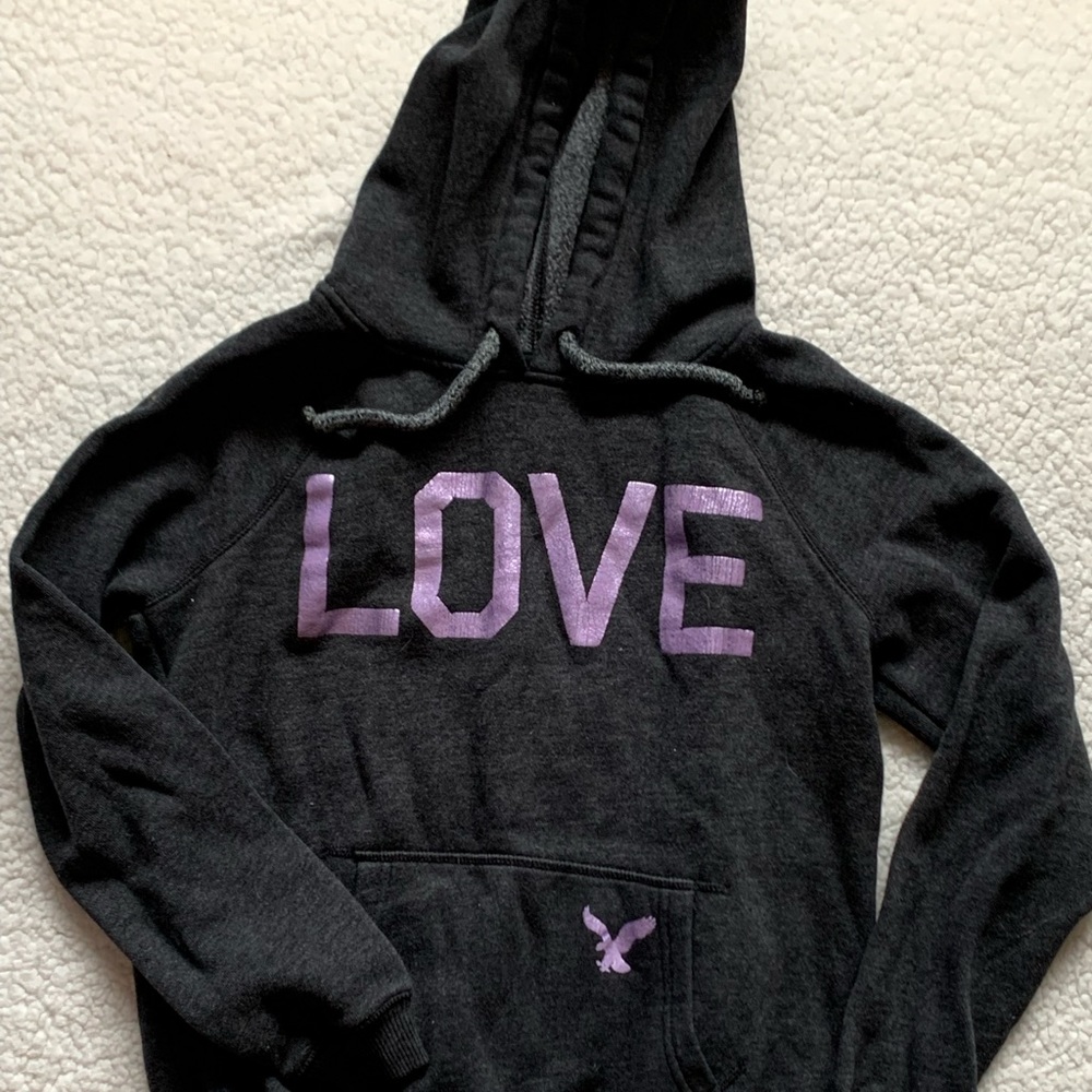 American Eagle Gray Jr hoodie size small